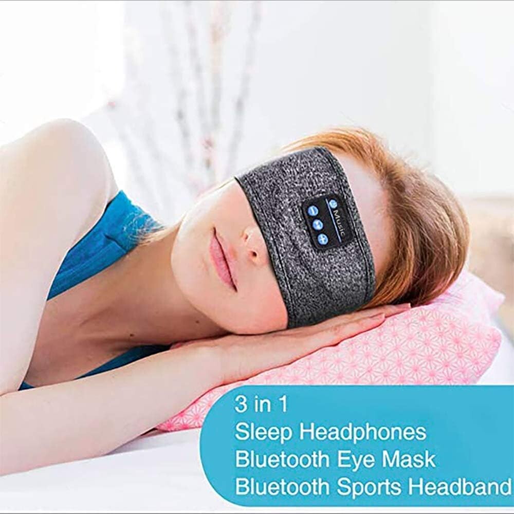 Wireless Bluetooth 5.0 Stereo Eye Mask Headphones Earphone Sleep Music Headband