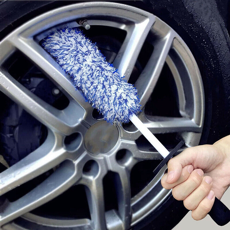 Car Wheel Cleaning Brush Tool Tire Washing Clean Alloy Soft Bristle Cleaner Tool
