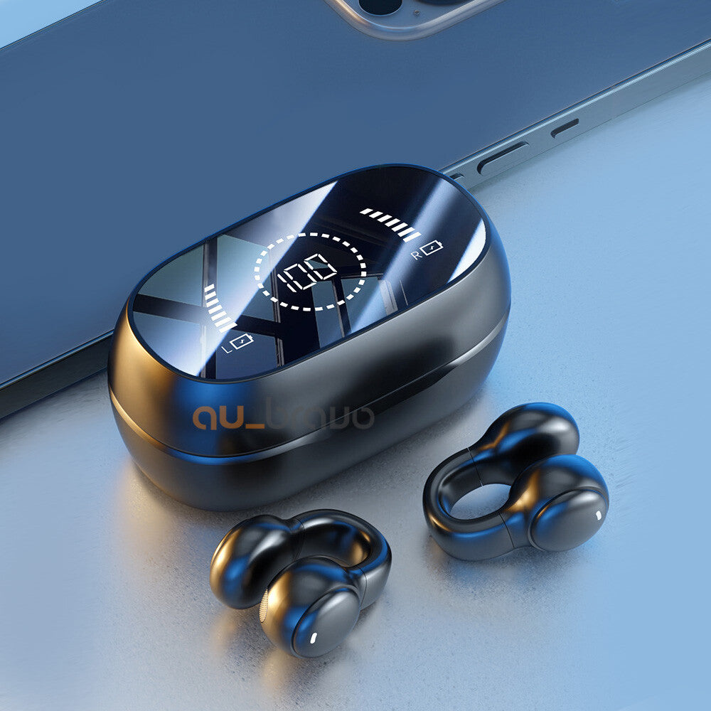 Wireless Headphones Bluetooth 5.3 Earphones Earclip Design Touch Control Headset