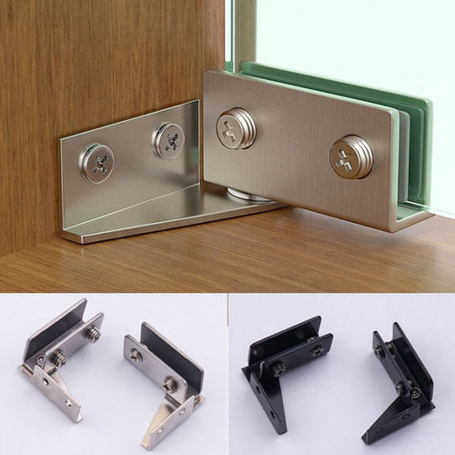 2PCS Hardware Glass Door Hinge Furniture Cabinet Door Hinge Glass Cabinet