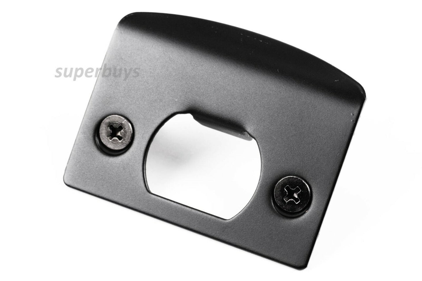 Matte Black D Type Door Lock Latch Striker Strike Plate Pad Square Locking Frame