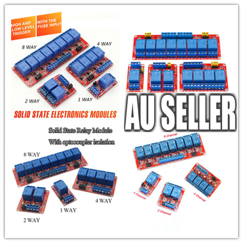 5V or 12V 1-2-4-8 Channel Relay High Low Level Optocoupler Module for Arduino PI