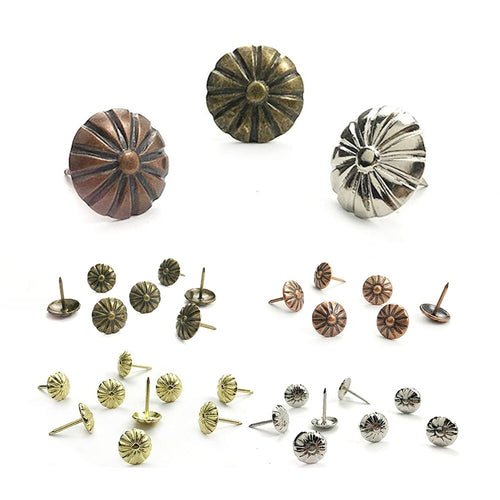 100/300pc Gold Brass Upholstery Nails Furniture Studs/Tacks/Pins Furniture Decor