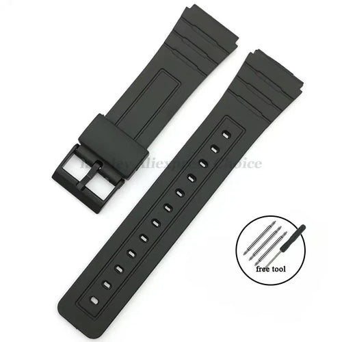 Silicone Watch Strap for CASIO F91W W-800H 18Mm for W800H SGW400 F91W F84 F105/1