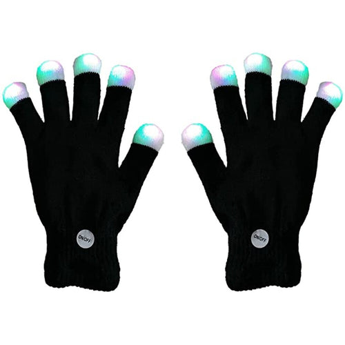 Flashing Gloves Glow 7 Mode LED Rave Light Finger Lighting Mitt Party Glow Games