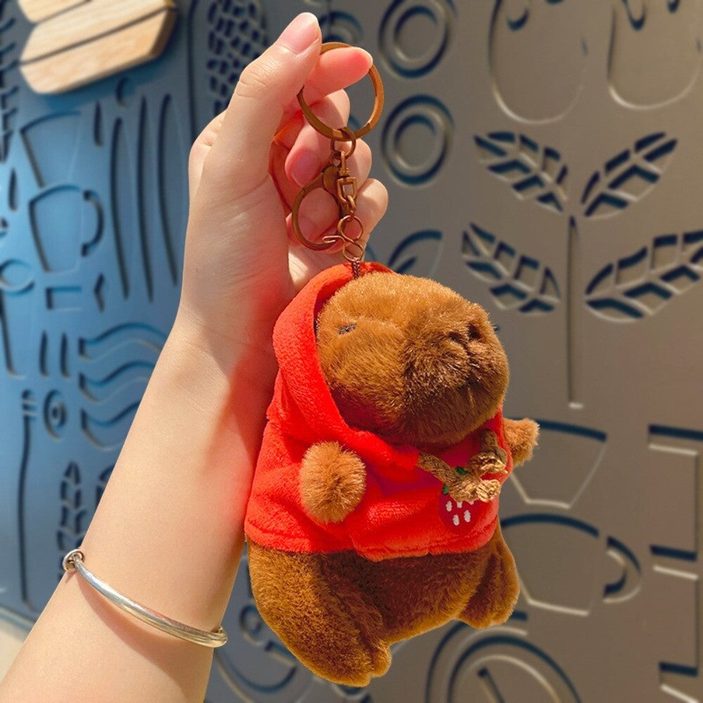 Small Size Plush Toy Keychain Capybara Plush Pendant Birthday Gift