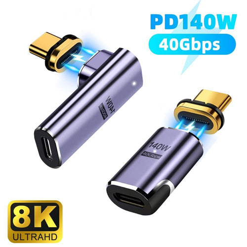 Tablet OTG Adapter Data Transfer 140W 40Gbps Magnetic Type-C Converter USB 4.0