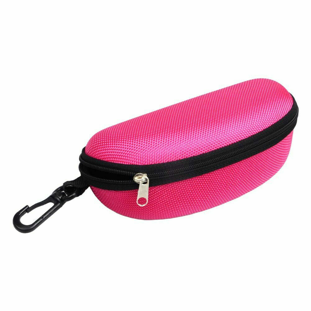 Portable Zipper Eye Glasses Sunglasses Clam Shell Hard Protector Case Box Pouch