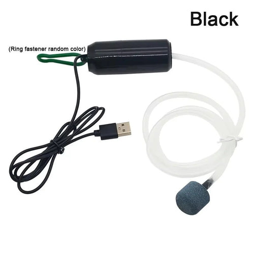 USB Aquarium Air Pump with Air Stone and Silicone Tube Energy Saving Oxygen Pump for Aquarium Fishing Mini USB Aquarium Air Pump