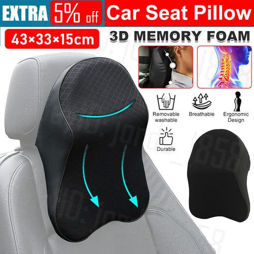 Car Seat Headrest Pad Memory Foam Pillow Head Neck Rest Support Cushion Mat AU – Compatible with Seat