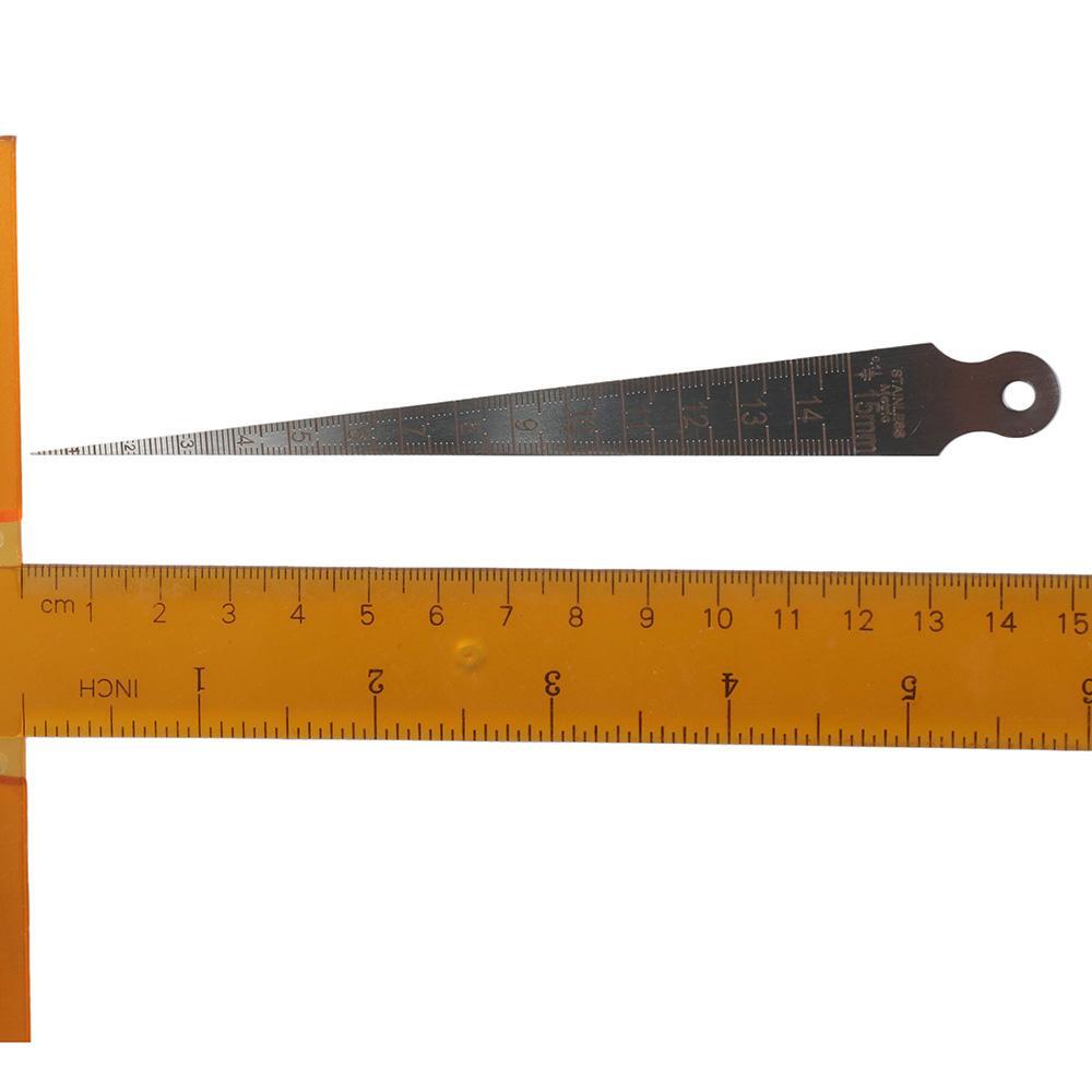 1-15mm Welding Gauge Stainless Steel Taper Ruler Taper Gauge Aperture