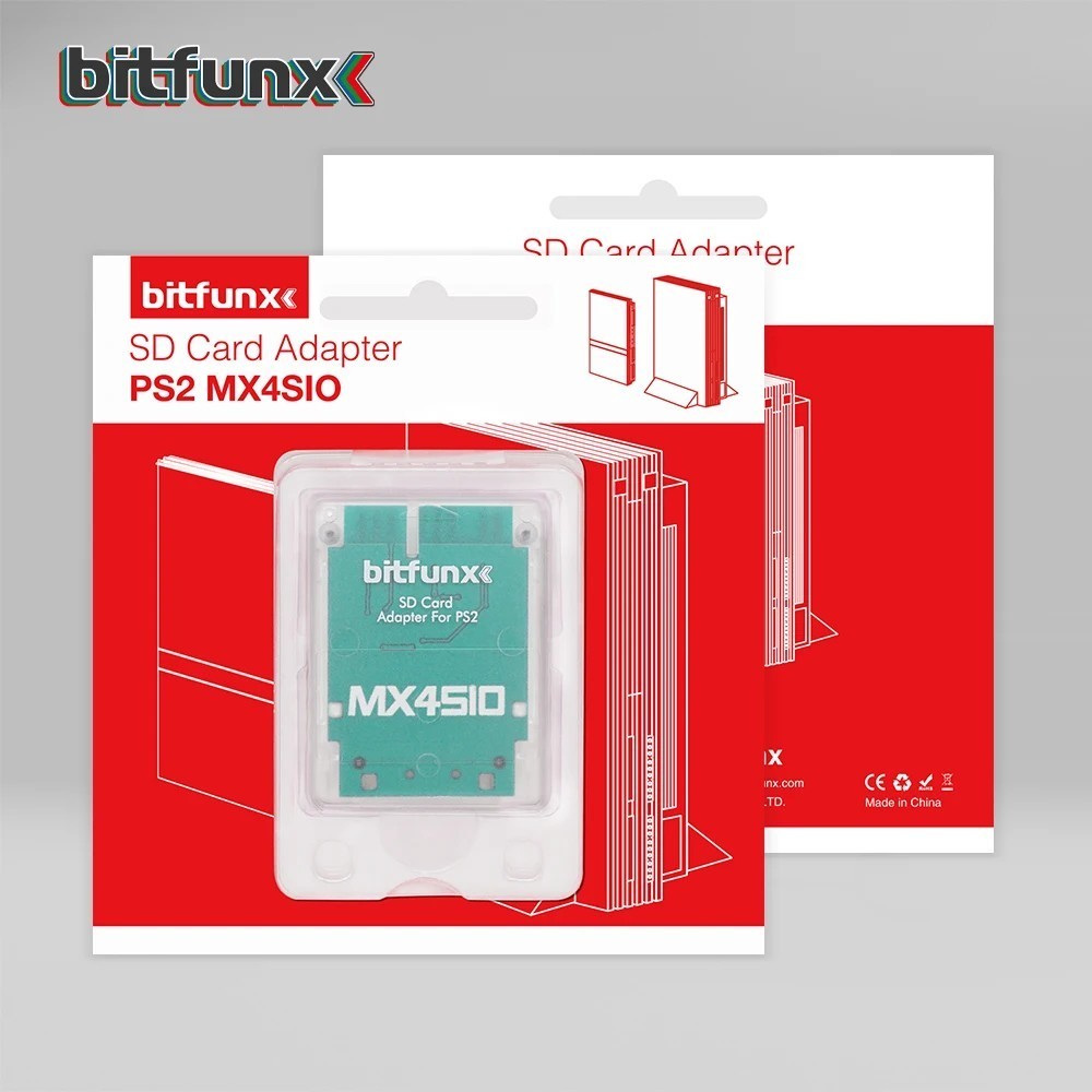 Bitfunx MX4SIO SIO2SD MicroSD Adapter PS2 PlayStation 2 Memory Card Reader OPL – Compatible with PlayStation