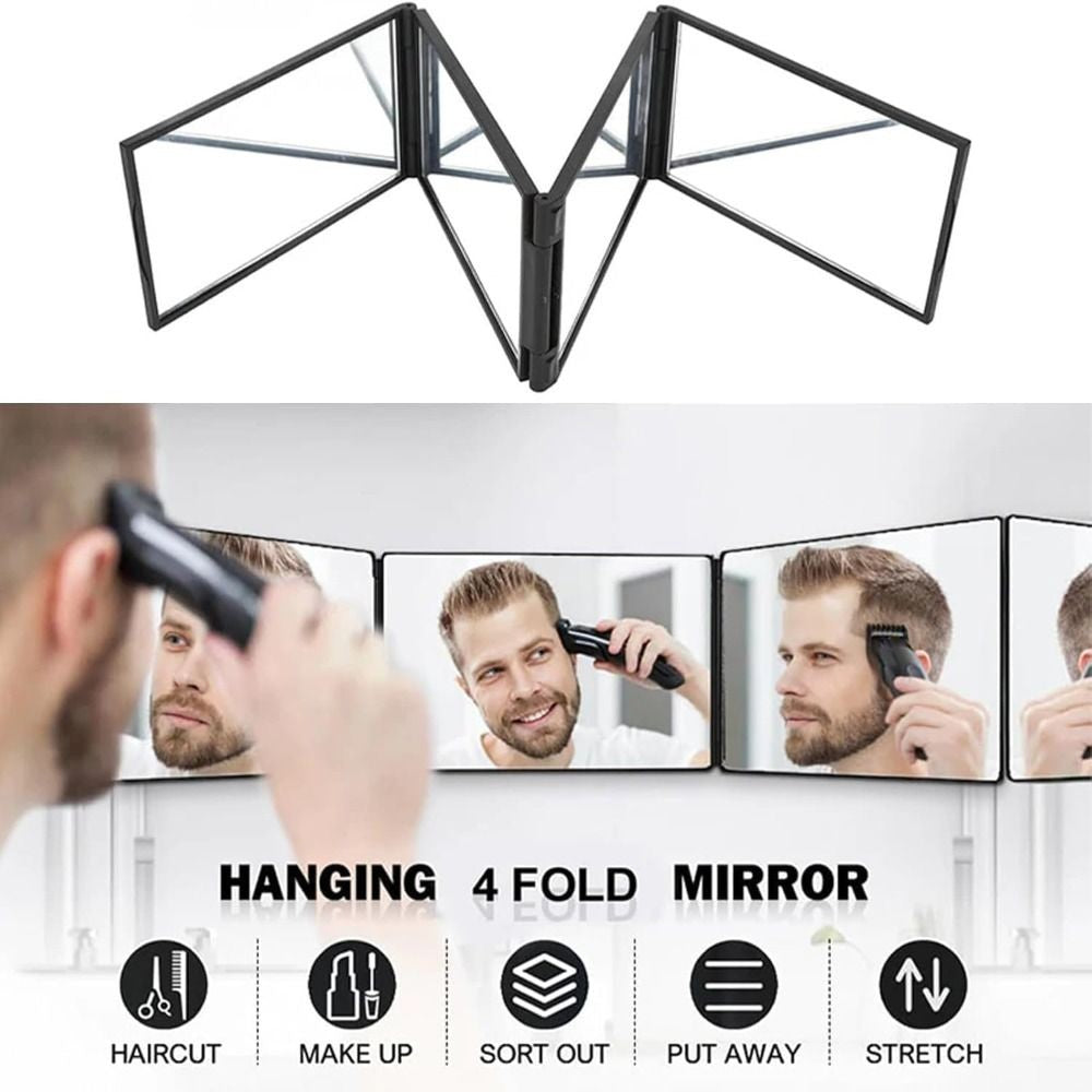 360-Degree Viewing Angle Multi Angle Folding Mirror for Self Haircutting