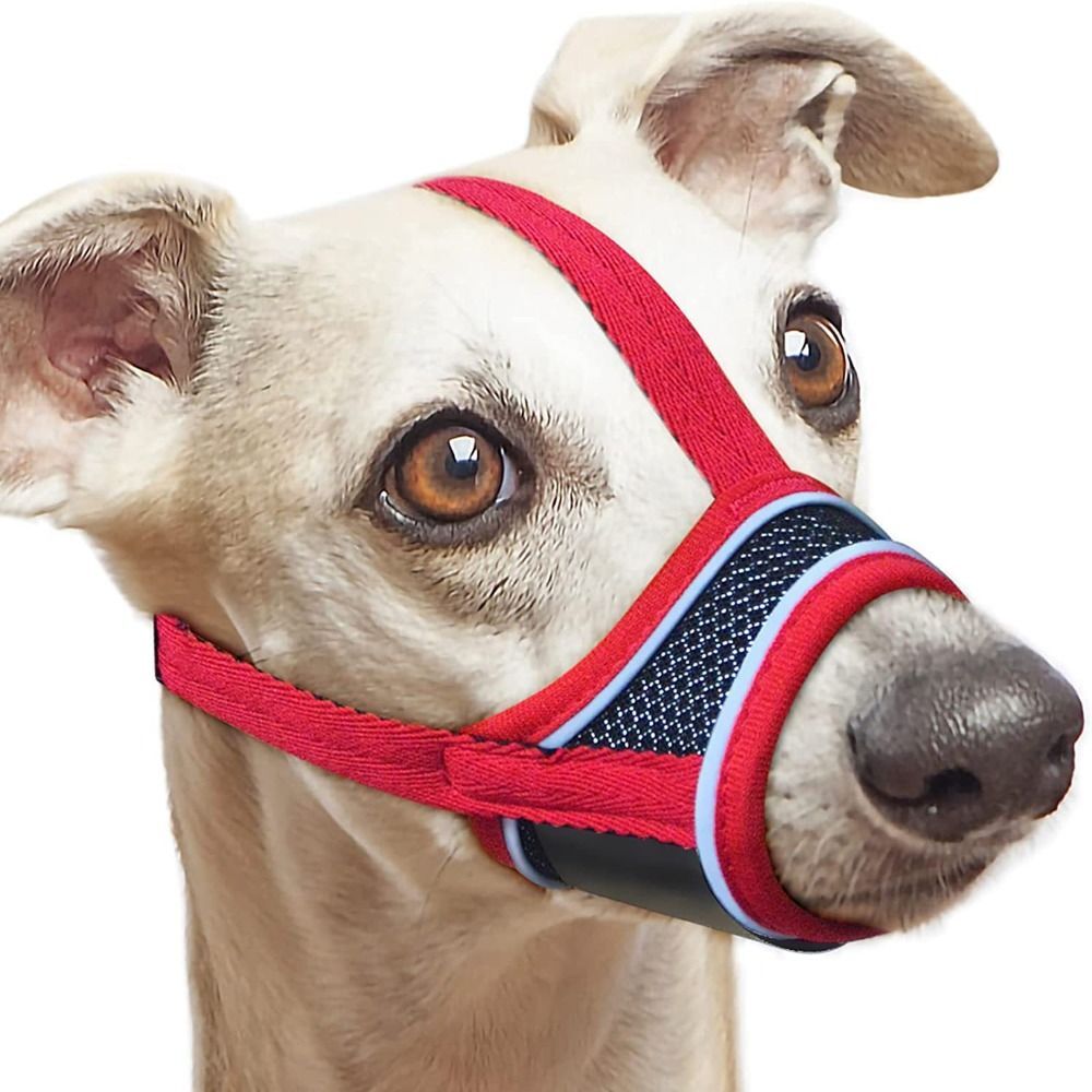 Comfortable Mesh Dog Muzzle Soft Fabric Pet mask Small to Medium Dogs