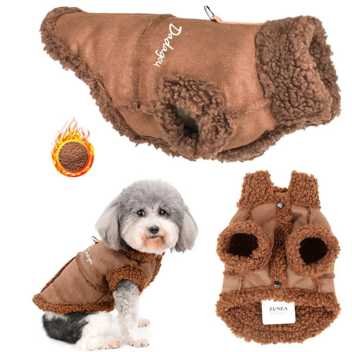 Warm Fleece Small Dog Winter Coat Jacket Pet Puppy Vest Clothes Padded Apparel