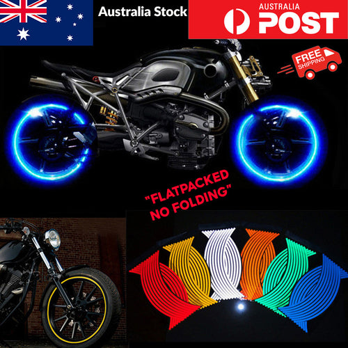 17"/18" Reflective Rim Tape Wheel Stripe Decal Trim Sticker For Car Motorcycle