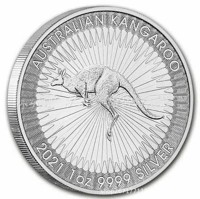1oz solid 2021 silver Plated Kangaroo, Perth Mint, Uncirculated