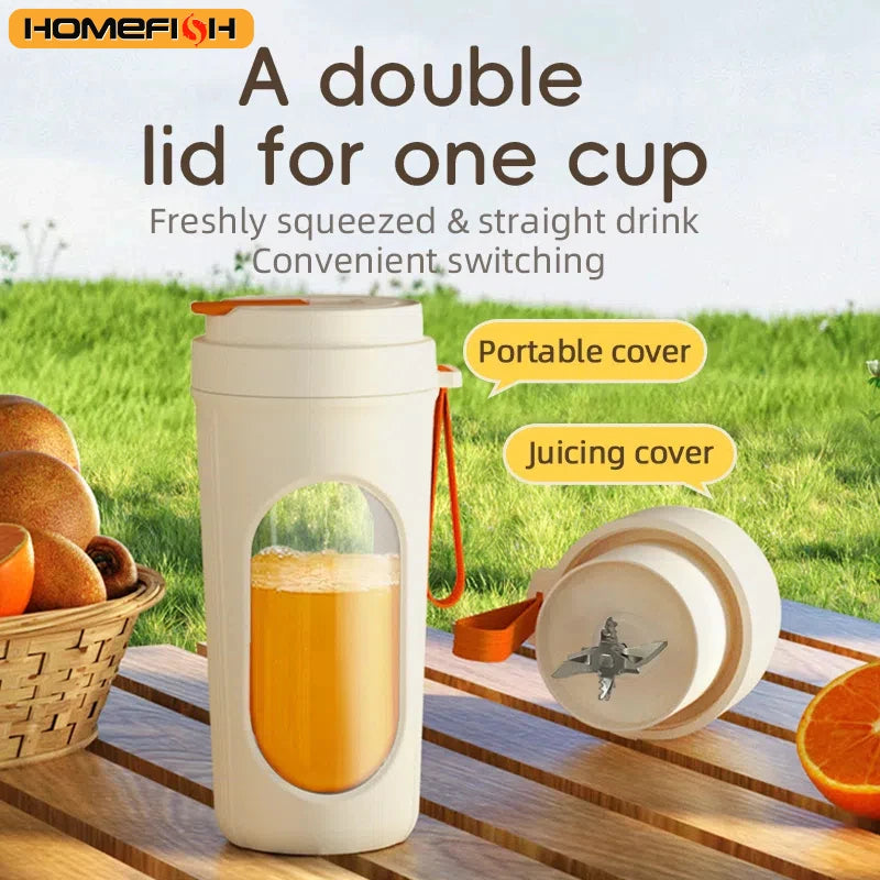 12 Blades Electric Portable Blender 350ML Juicer Fruit Mixers USB Rechargeable Smoothie Juicer Cup Squeezer Juice Maker