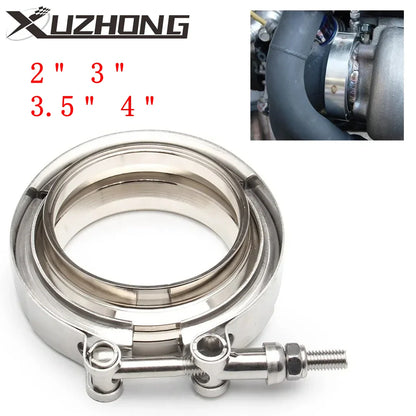 3" inch V-Band Clamp with Stainless Steel flange kit for turbo exhaust downpipes