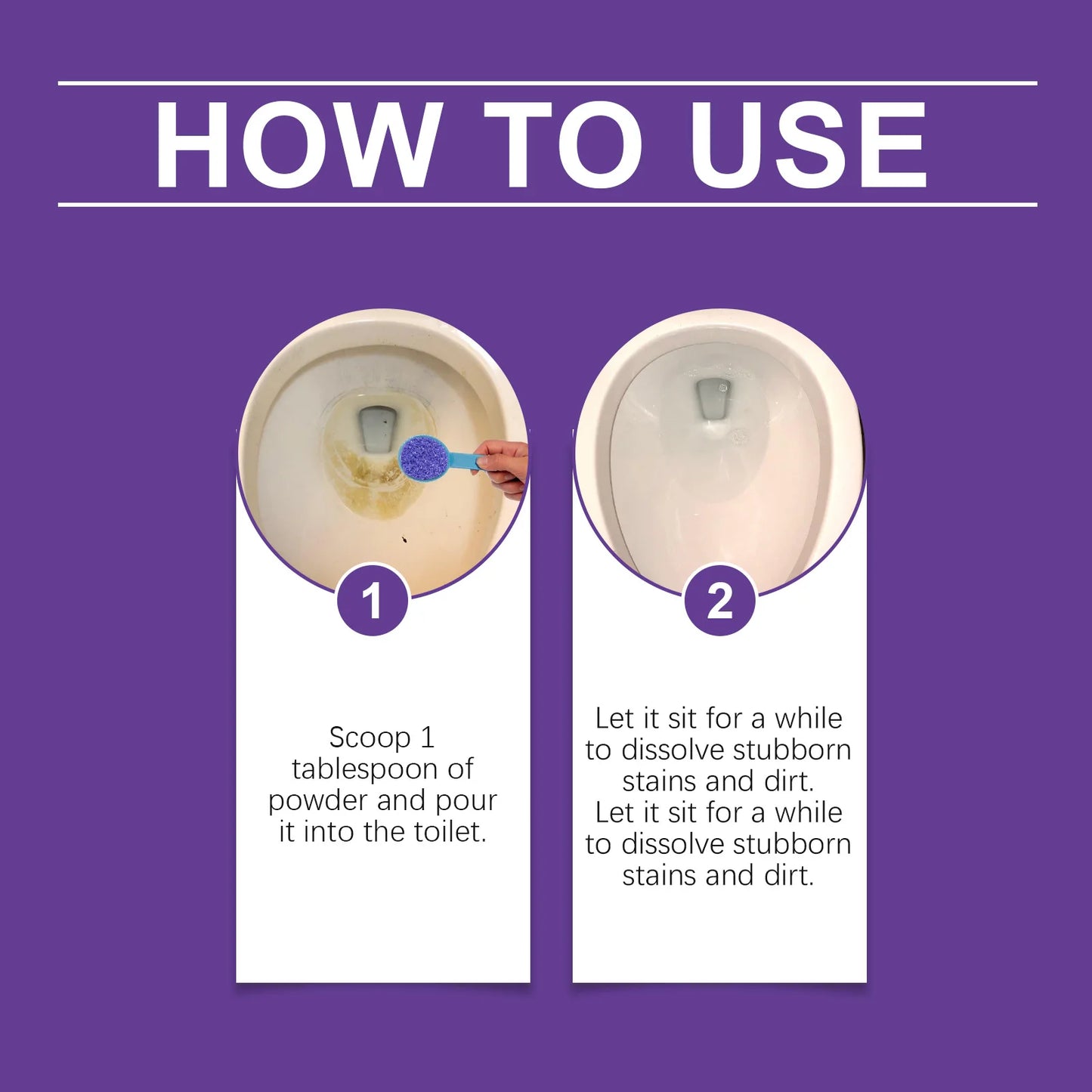 Toilet Bowl Cleaner Self Activating Miracles Powder Foam Deep Descaling Stain Remover Toilet Powder For Toilet Bowl Cleaning