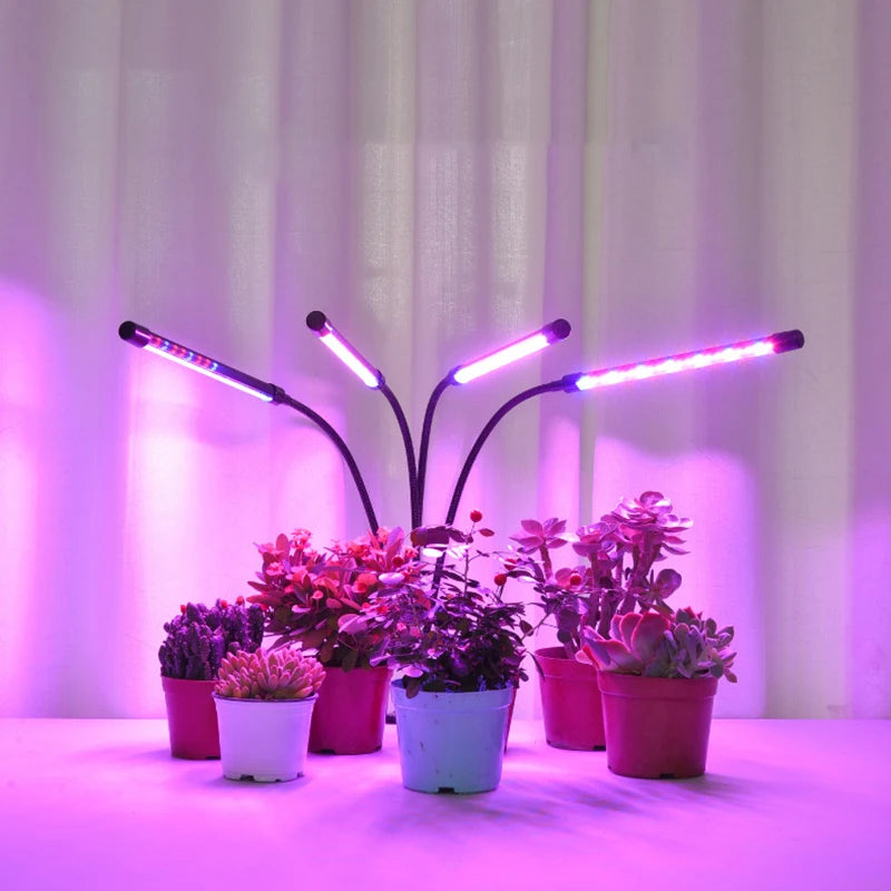 4 Head LED Grow Light with Stand for Indoor Plants Full Spectrum Plant Grow Lamp