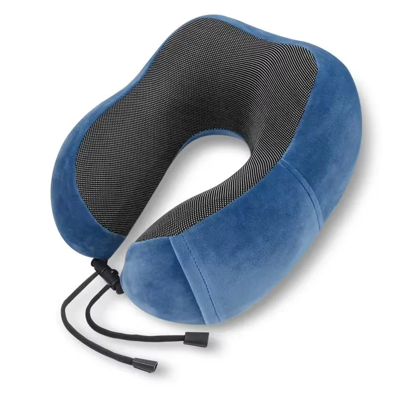1pc U Travel Memory Cotton Pillow NeckMotor Cars And Aeroplanes NapMagnetic Fabric Ushaped