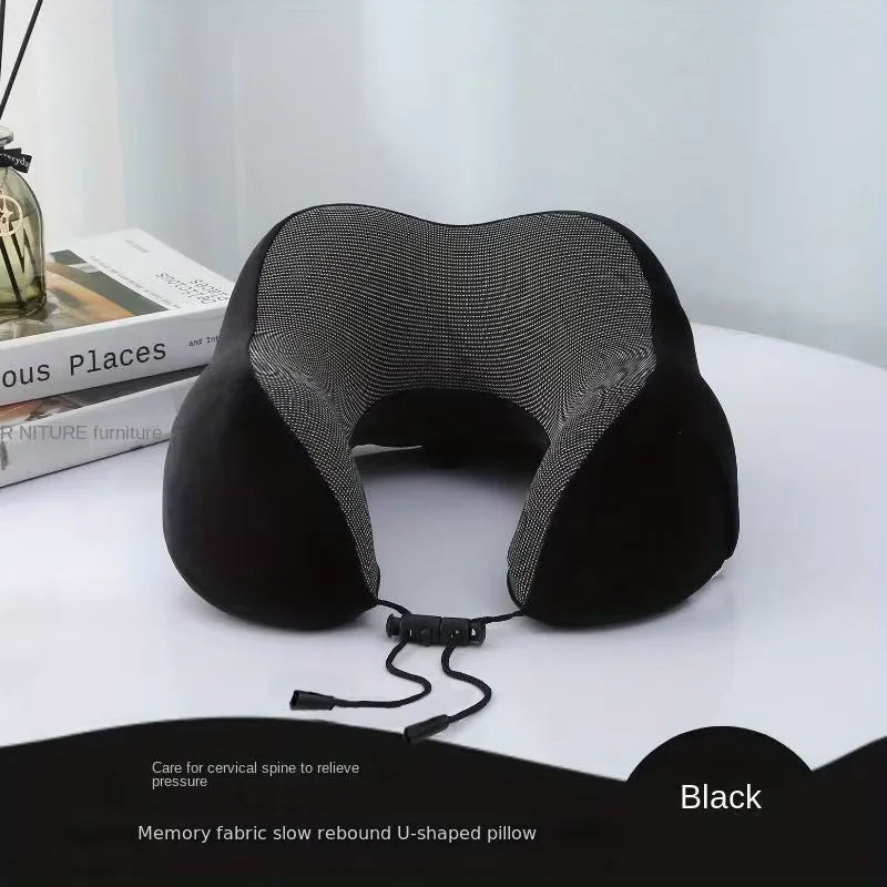 1pc U Travel Memory Cotton Pillow NeckMotor Cars And Aeroplanes NapMagnetic Fabric Ushaped