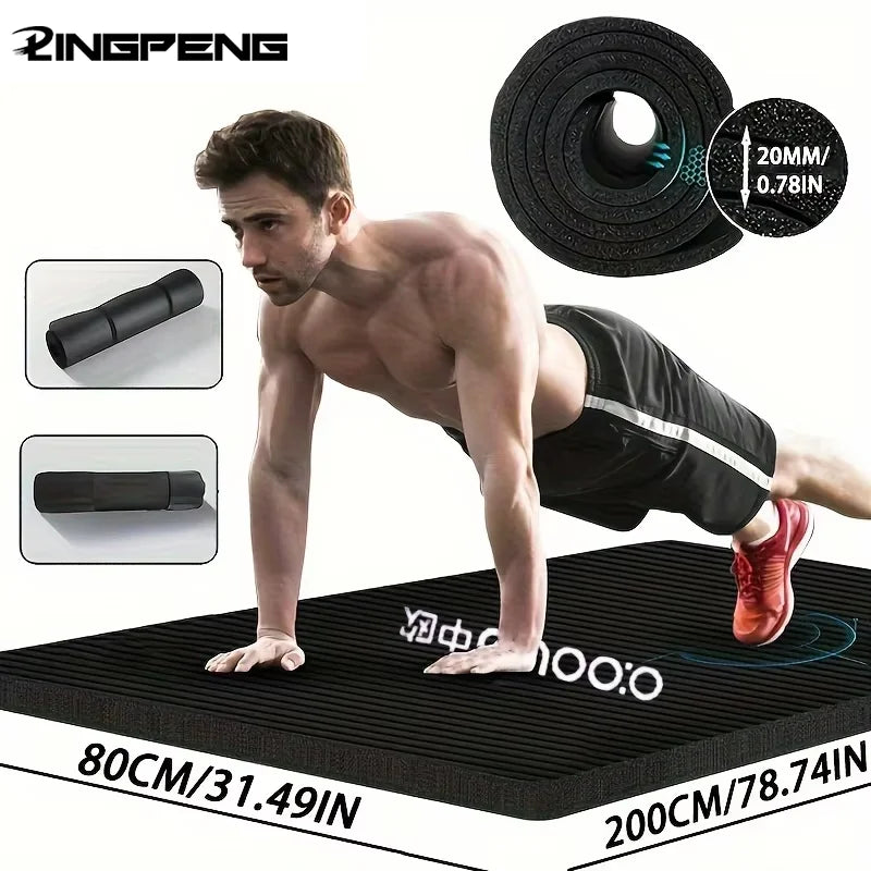 15/20mm Thick NBR Yoga Mat Moisture-proof Outdoor Non-Slip Durable Camping Picnic Mat Exercise Gym Fitness Workout