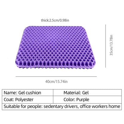 Automotive Gel Seat Cushions Designed Compatible with Summer Breathable Honeycomb Decompression Back Tailbone Pain Home Office Wheelchair