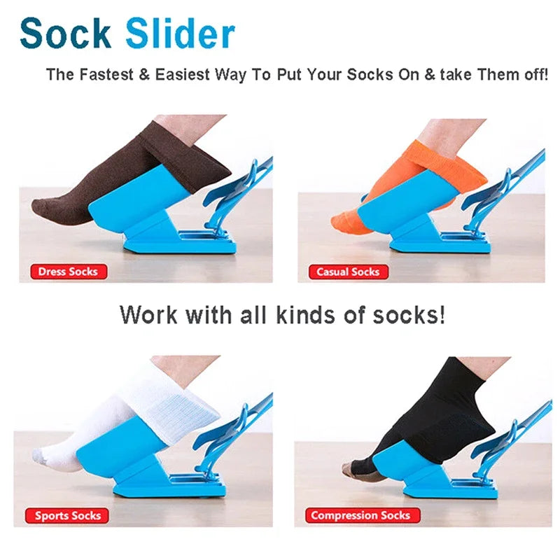 Flexible Sock Aid Stocking Slider Helper for Elderly Pregnant Disabled Injury Recovery Portable Plastic Dressing Assist Tool