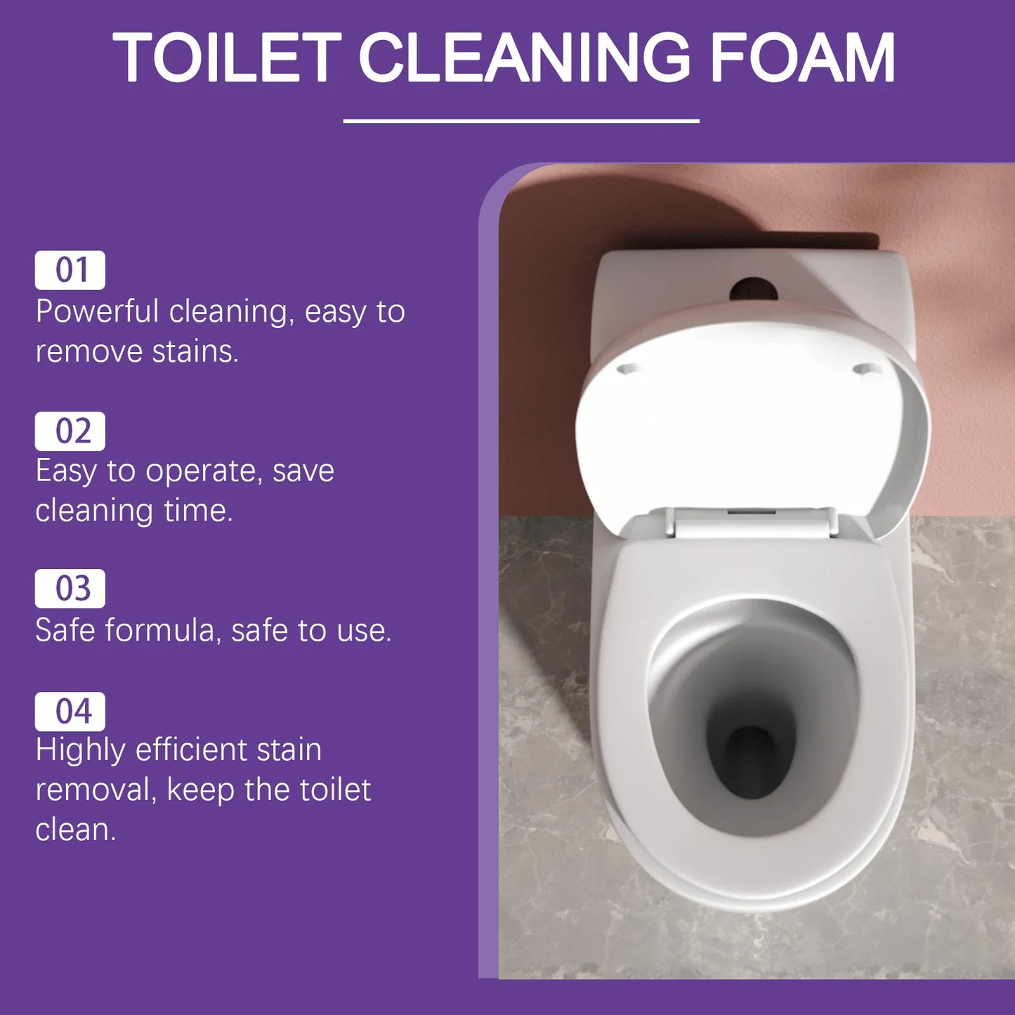 Toilet Bowl Cleaner Self Activating Miracles Powder Foam Deep Descaling Stain Remover Toilet Powder For Toilet Bowl Cleaning