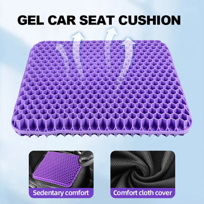 Automotive Gel Seat Cushions Designed Compatible with Summer Breathable Honeycomb Decompression Back Tailbone Pain Home Office Wheelchair