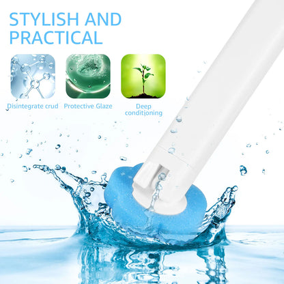 Toilet Brush and Holder Set with Disposable Refills Replacement Head Cleaning Kit Bathroom Cleaning Brush WC Accessories Tool