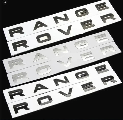 Range Rover Bonnet & Boot Gloss Black Badge GENUINE ABS Lettering Evoque
