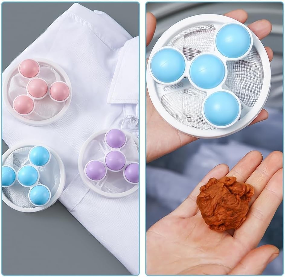 1/3/6PCS Hair Remover For Washing Machine Floating Pet Fur Catcher Laundry Lint