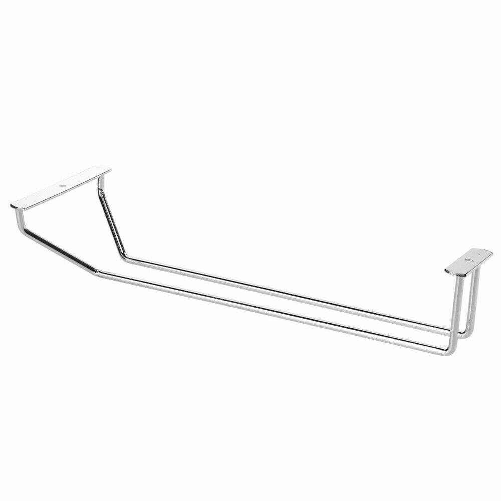 27/35/55cm Wine Rack Holder Chrome Hanging Hanger Glass Cup Shelf Wall Mounted
