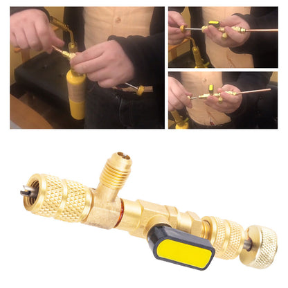 AC Schrader Tool Valve Core Remover Dual Size 1/4" and 5/16" Port Installer #C
