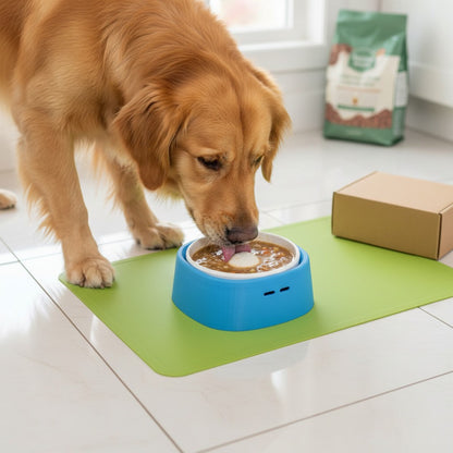 Yipetor Slow Feeder Dog Bowl with Rolling Ball for Liquids and Treats