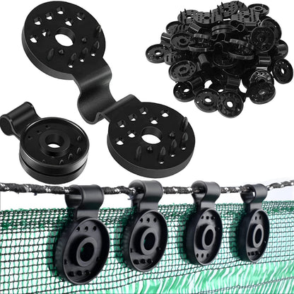 UP 100X Shade Cloth Plastic Clips Round Plastic Black Clips for Sun Shade Net AU