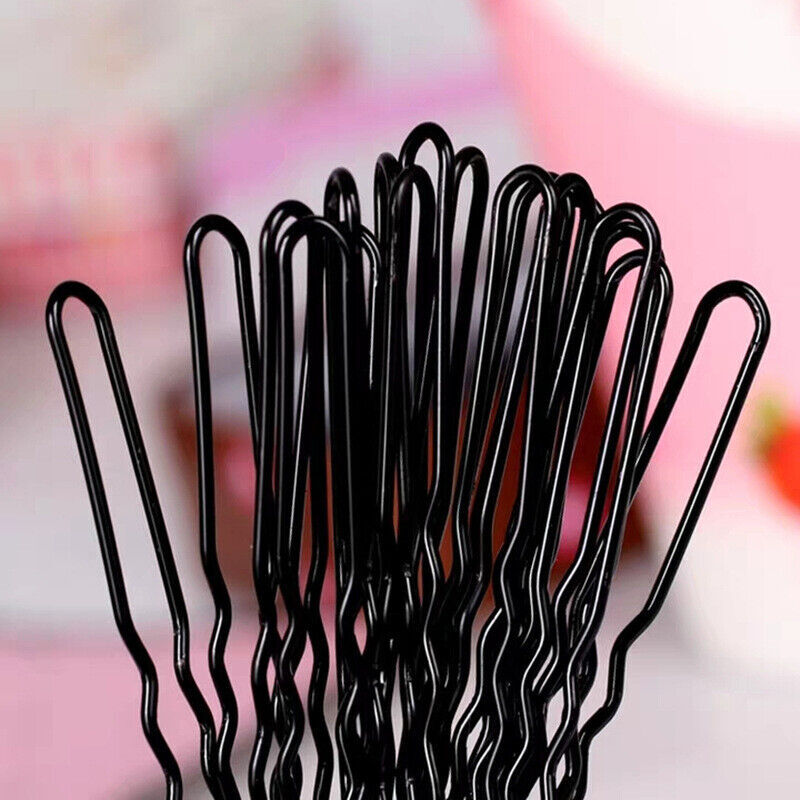 100Pcs 6cm U Shape Hair Pins Bobby Clip Style Bun Tool Womens Girls Accessory