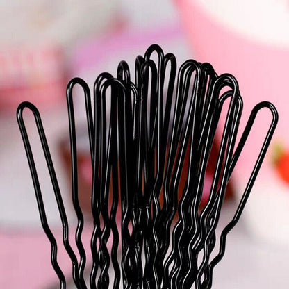 100Pcs 6cm U Shape Hair Pins Bobby Clip Style Bun Tool Womens Girls Accessory