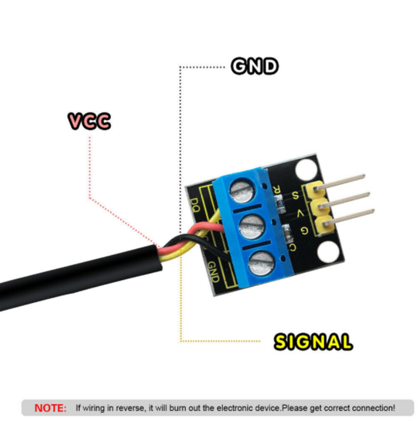 DS18B20 Temperature Temp Sensor Digital Thermal Probe For Arduino  Waterproof