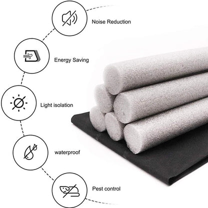 Flexible Door Bottom Sealing Strip Guard Wind Dust Threshold Seal Draft Stopper