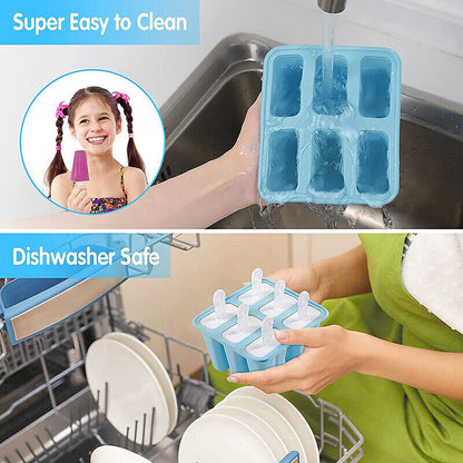 Silicone Ice Cream Mould Block Frozen Molds Icy Pole Jelly Popsicle AU Stock