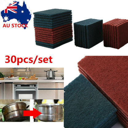 30pcs Scotch Brite Pads Griddle Cleaning, Quick Clean Heavy Duty Scour Pad