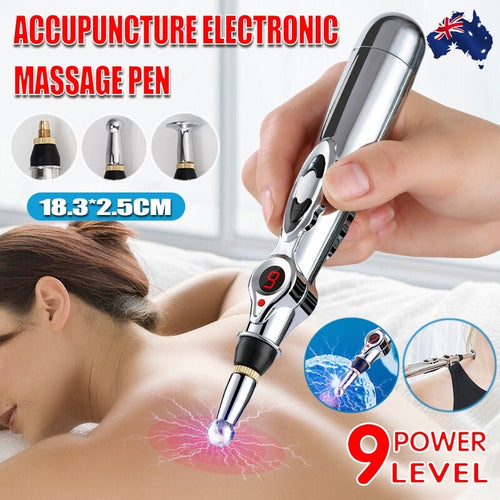 Electronic Acupuncture Massage Pen Meridian Therapy Pain Relief Energy Tool AU