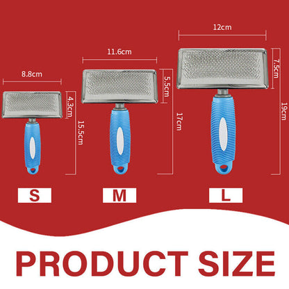 Pet Grooming Brush For Dog Cat Hair Shedding Trimmer Comb Self Clean Slicker