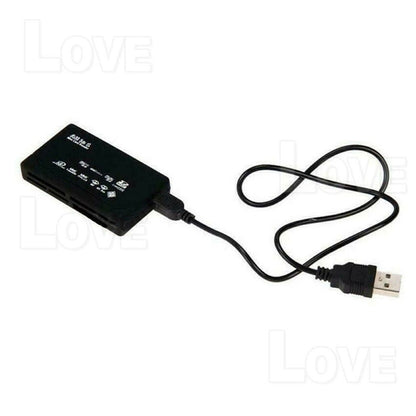 All in One USB Memory Card Reader Multi Slot SD MicroSD CF MS XD Plug Play Fast