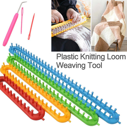 Long Scarf Knitting Loom Set Knitter Board Straight Rounded Kit 4 Size DIY Tool