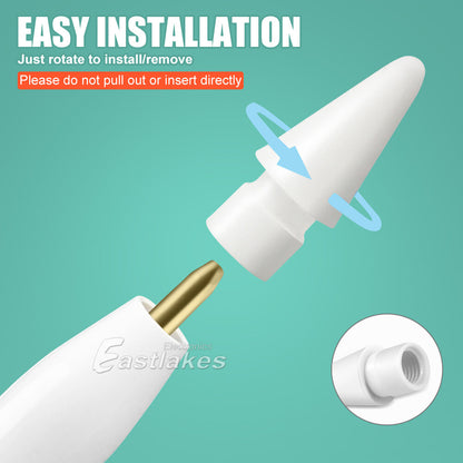 5Pcs Replacement Tips Compatible with Apple Pencil Tip 1St 2Nd PRO Generation Extra Nibs Nib